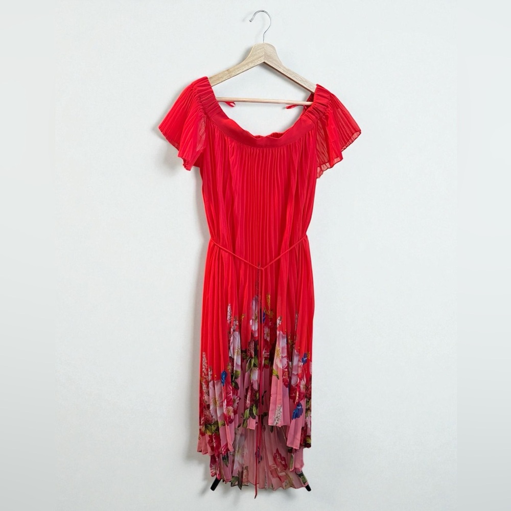 Ted Baker London Elegant Red Floral Women's Dress